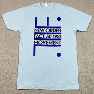 New Order Movement Men's Size L Blue Short Sleeve Crewneck T Shirt Large